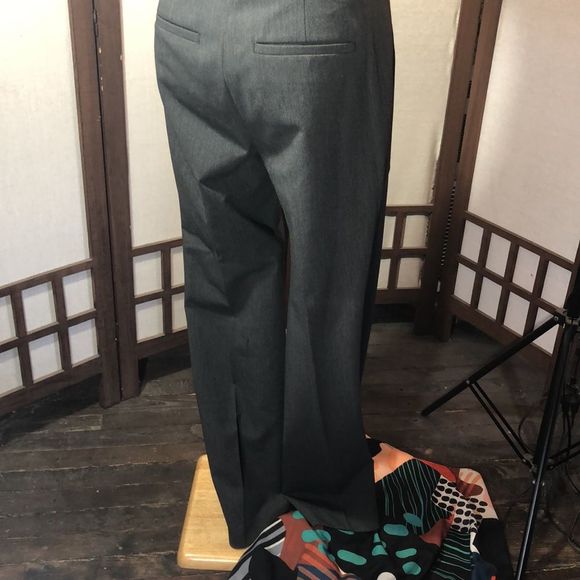 Ann Taylor loft charcoal Marisa trouser sz 6 / four pockets/ zipper/ belt loops - Picture 7 of 14